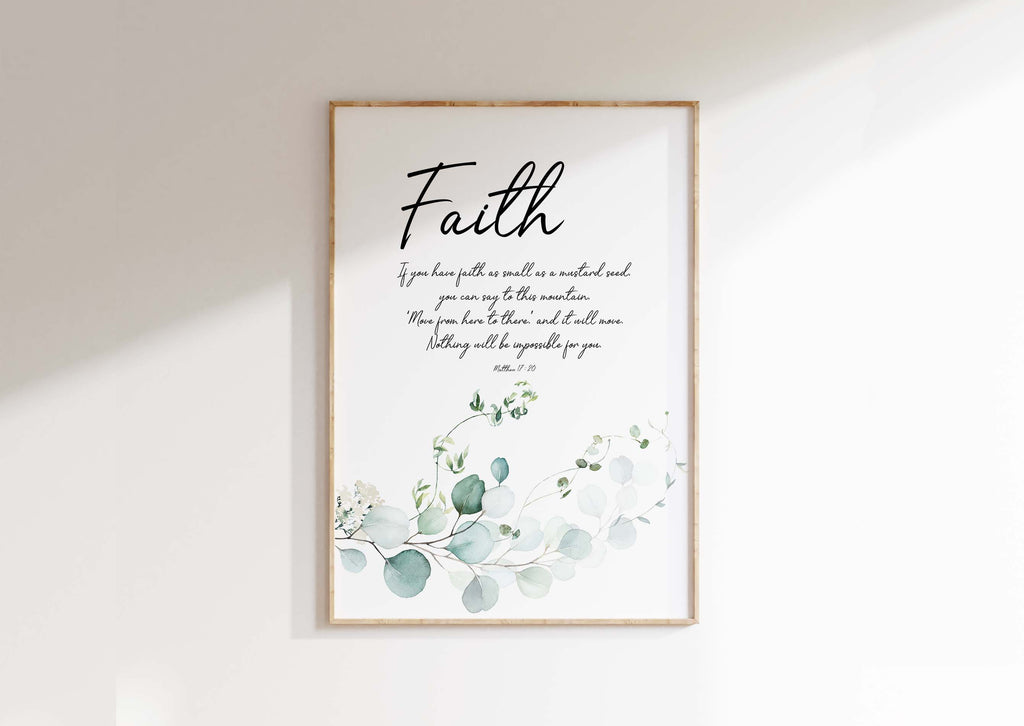 Colorful prints featuring Bible Verses About Faith collection, uplifting your space with positive vibes and inspiring messages of hope and joy