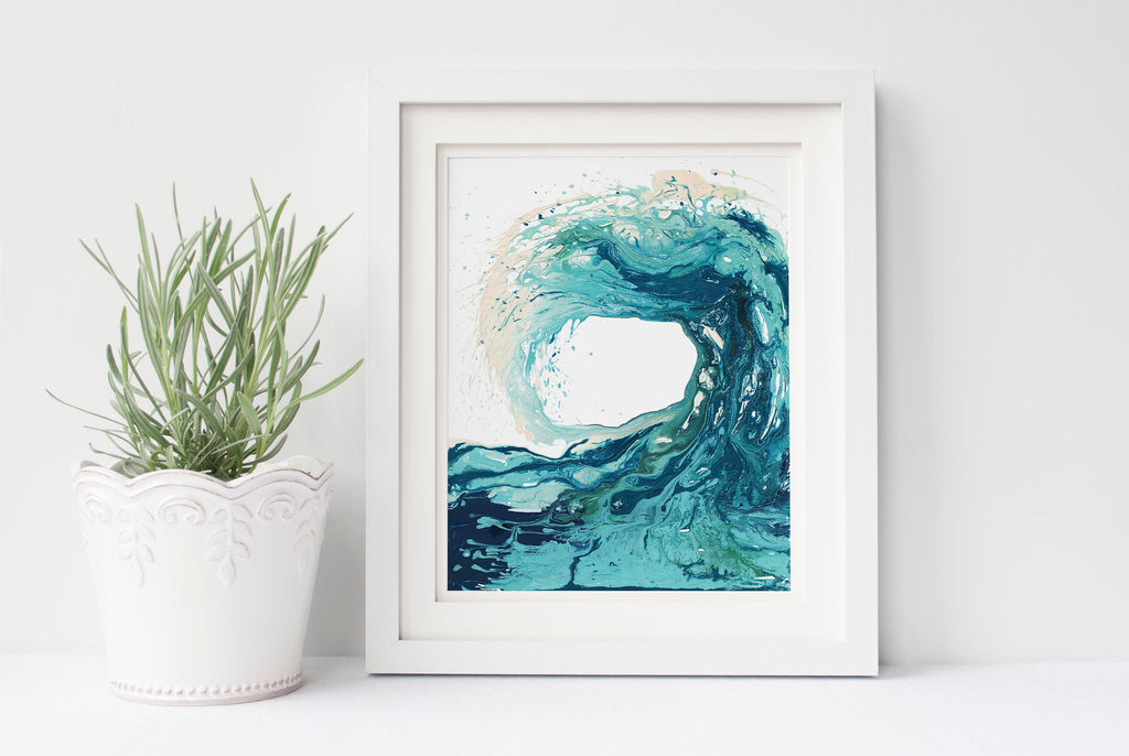 abstract ocean wave wall art, abstract ocean art, abstract ocean painting, abstract beach art, abstract ocean art print
