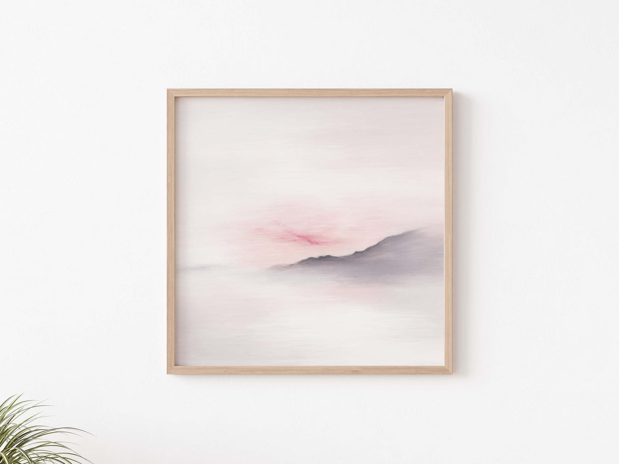 Sunset landscape print for modern home decor.