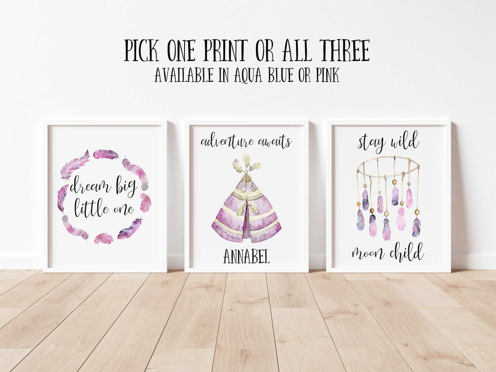 Inspirational prints for little adventurers, Dreamy watercolor prints for nursery decor, Adventure awaits quote art for nursery