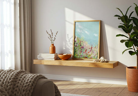 ‘Colours of the Field’ – Vibrant floral meadow wall art full of movement and bright joyful tones.