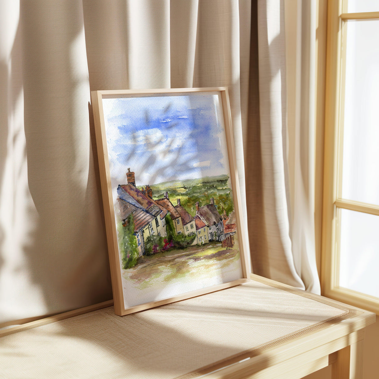 Gold Hill Shaftesbury print, available in multiple sizes for home decor.