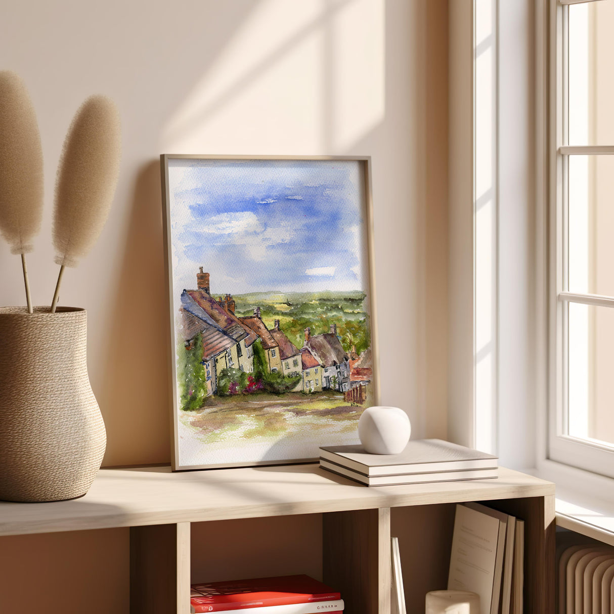 Fine art print of Gold Hill, Shaftesbury, capturing Dorset’s iconic landscape.