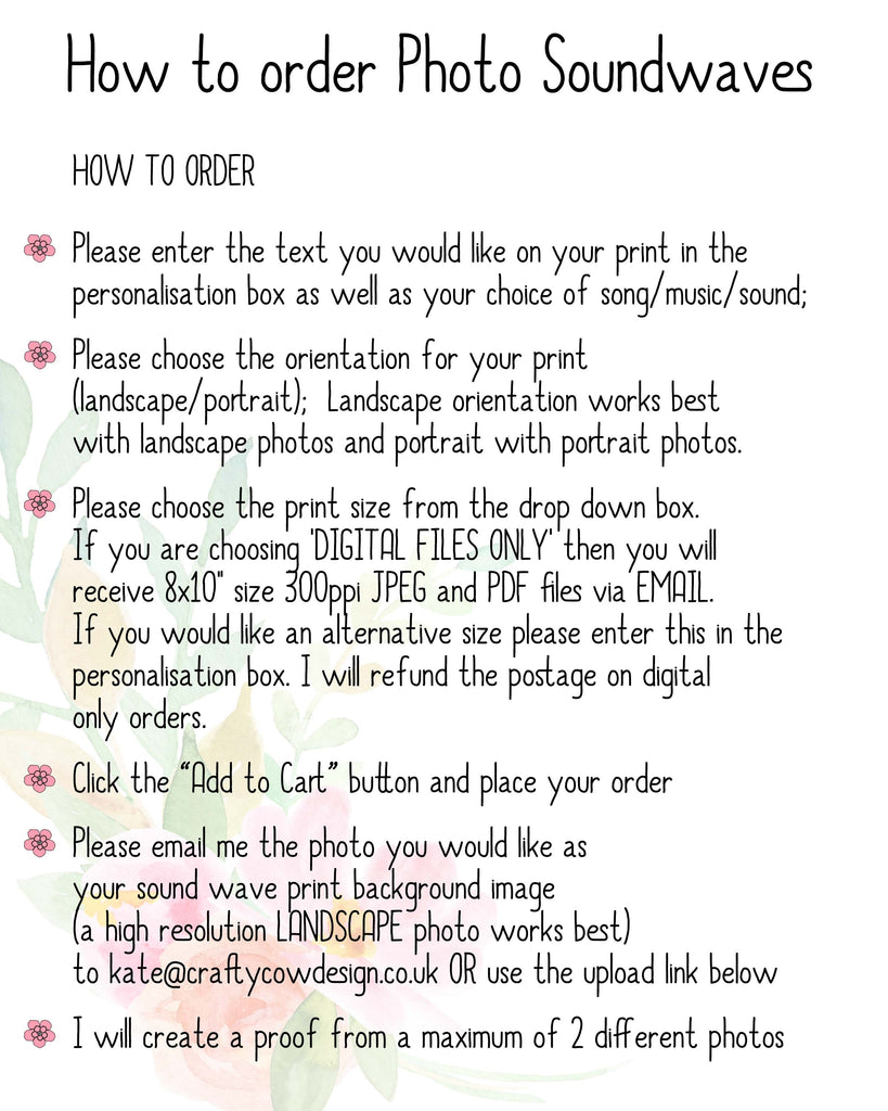 Crafty Cow Design - how to order