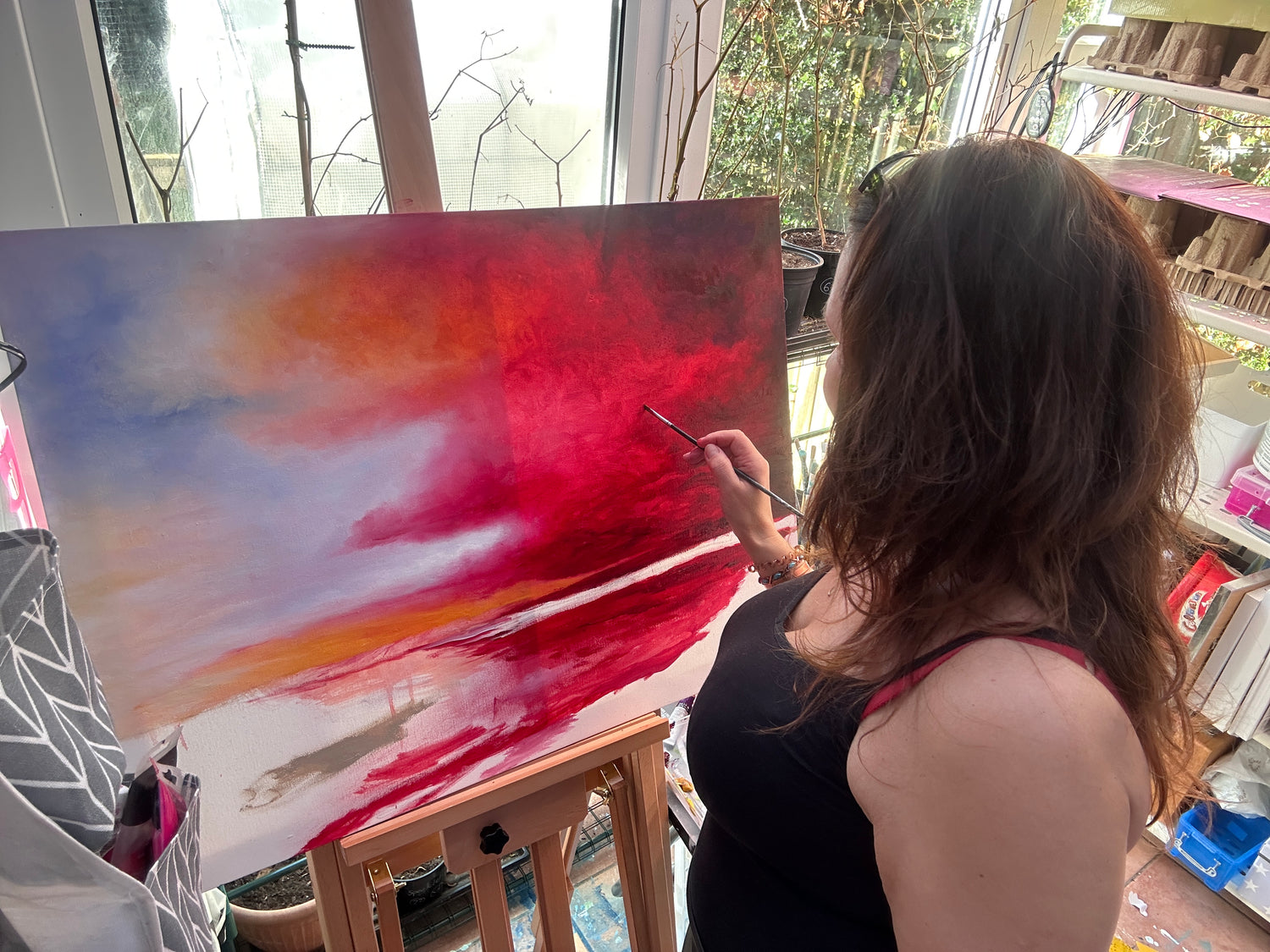 'Breaking Through' by Kate Shephard showing Poole Harbour under a moody coastal sky