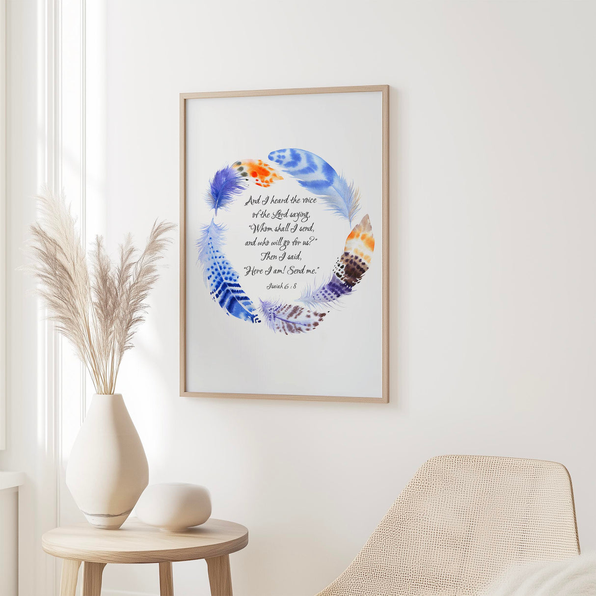 Biblical Wall Art, Scripture Wall Decor, Bible Verse Poster, Pastor Gift, ordination gifts for deacons, church gifts