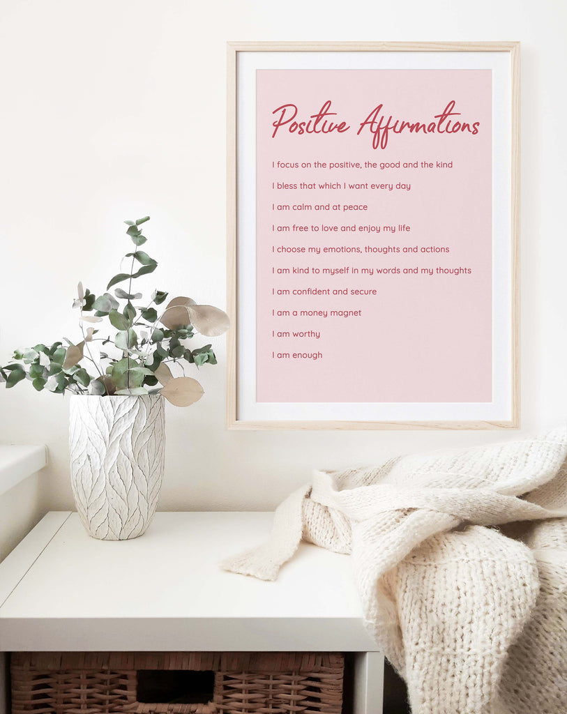 Tailor-made positivity print for empowering daily affirmations, Affirmation Wall Art Print Personalised Positive Affirmations Prints