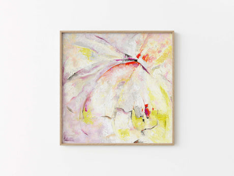 'Taking Flight' – Abstract oil painting print with energetic style.