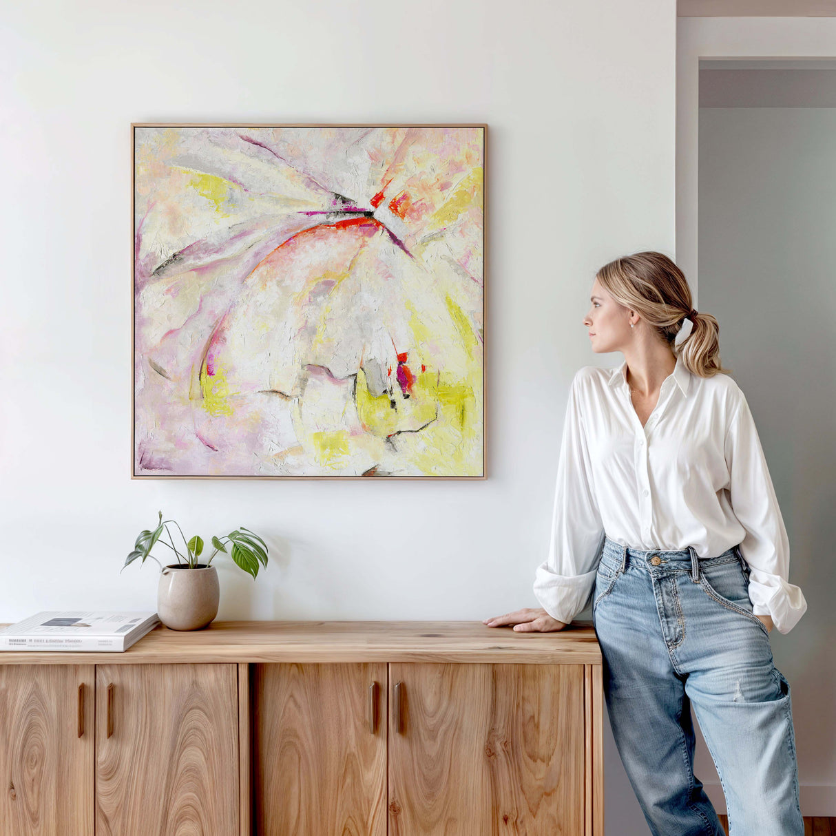 'Taking Flight' – Colourful abstract wall art print for interiors.