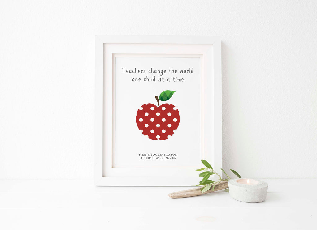 Personalized Teacher Gift, Unique Gifts for Teachers, Daycare Teacher Gift, Teacher Appreciation Print, Thank You Teacher