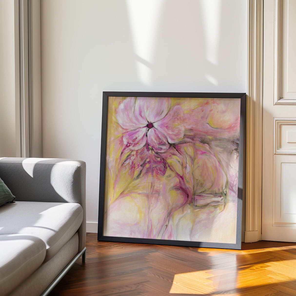 'Through It All' - calm pastel artwork for peaceful home interiors.