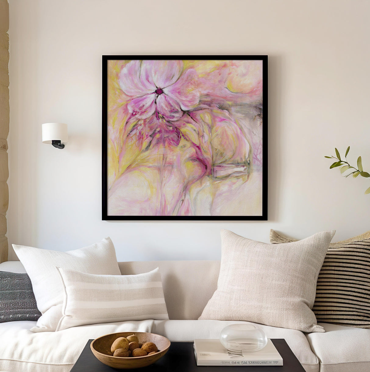 'Through It All' - canvas or paper print with soothing layered colour.