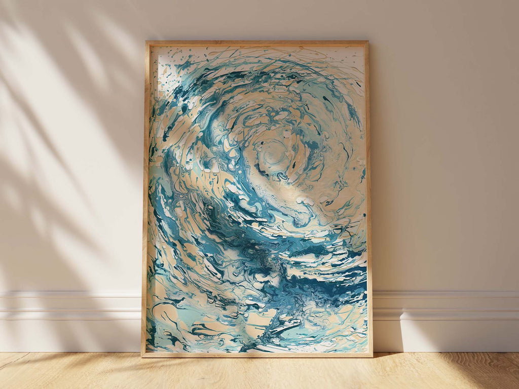 Modern elegance meets coastal style in our wave poster, Transform your space with the rhythmic dance of the waves