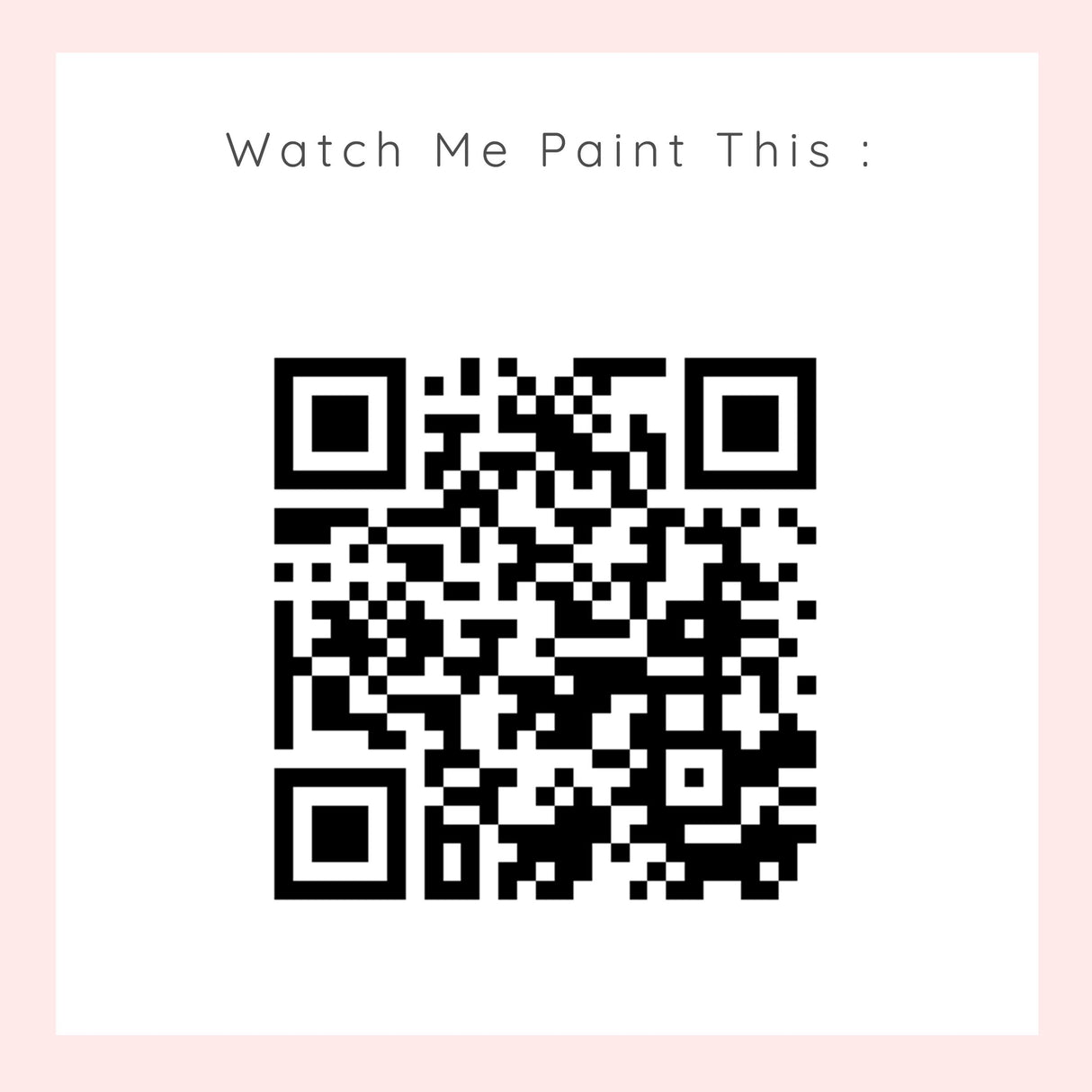 QR code to youtube for a video of me painting this panda