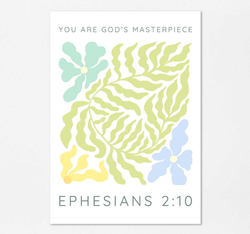 Christian art with floral motif and scripture, Inspirational Bible verse pastel floral design, Pastel flowers and scripture wall art