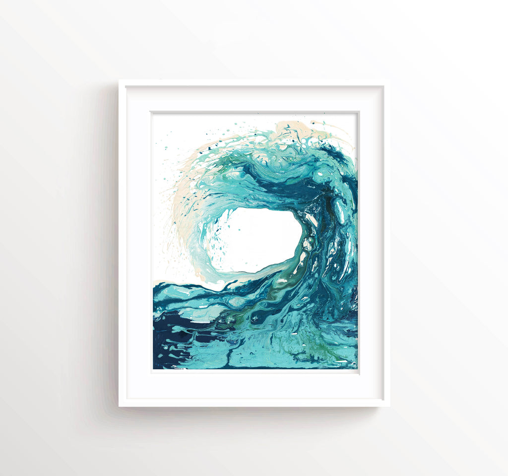 Ocean Waves Art Print, Abstract Wave Art, Abstract Wave Painting, Abstract Art, Abstract Ocean Painting, Blue Abstract 