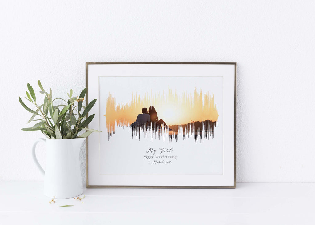Valentines day gift UK, Valentines Day Gifts for Him, Valentines Day Gifts for Her, Valentines Gifts, Personalized soundwave print