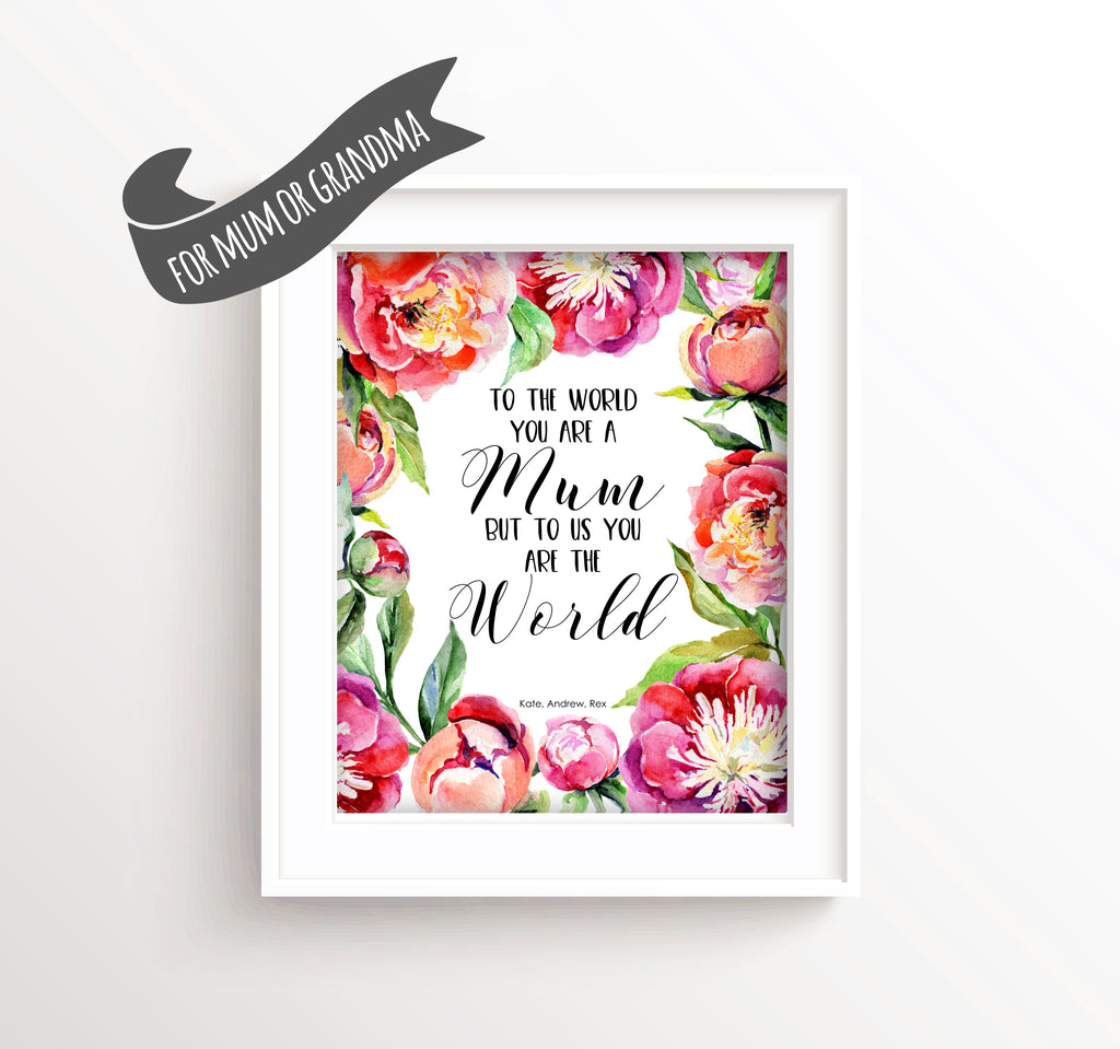 Personalised Mothers Day Prints, Mothers Day Wall Art, Mum Prints, mothers day quotes, mothers day printables