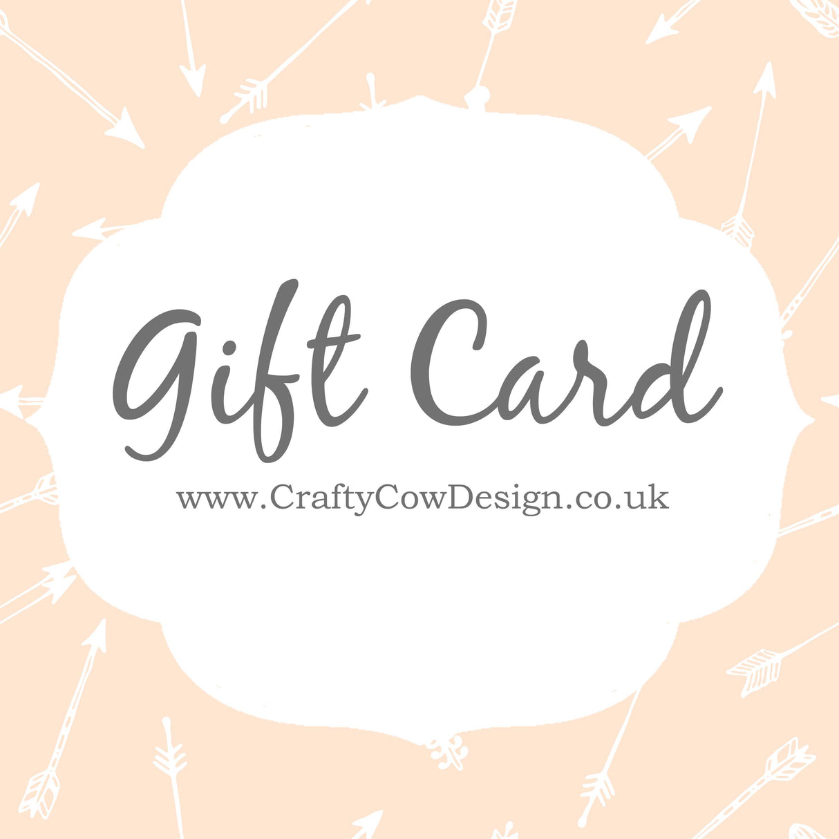 Crafty Cow Design Gift Card, Gift Certificate, Last Minute Gift Idea