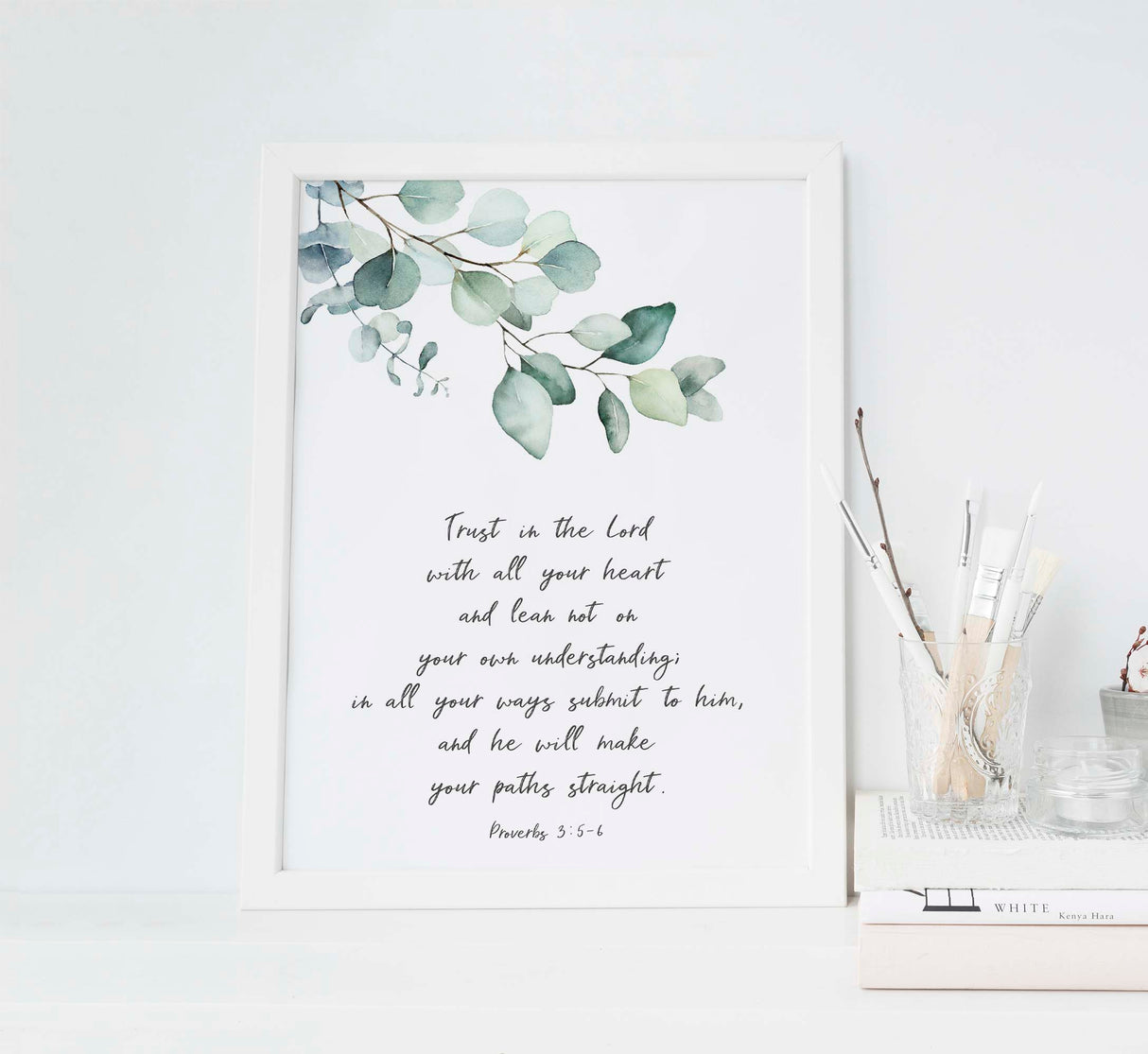 Trust in the Lord wall art, bedroom wall art, trust in the Lord with all your heart wall art, Trust in the Lord Print