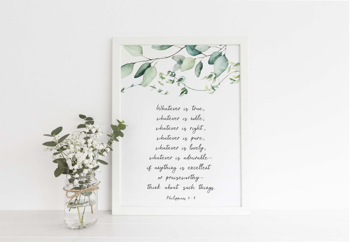 Encouraging Bible Verse Quote Print, scripture wall art print, bible verse wall art uk,religious wall art,