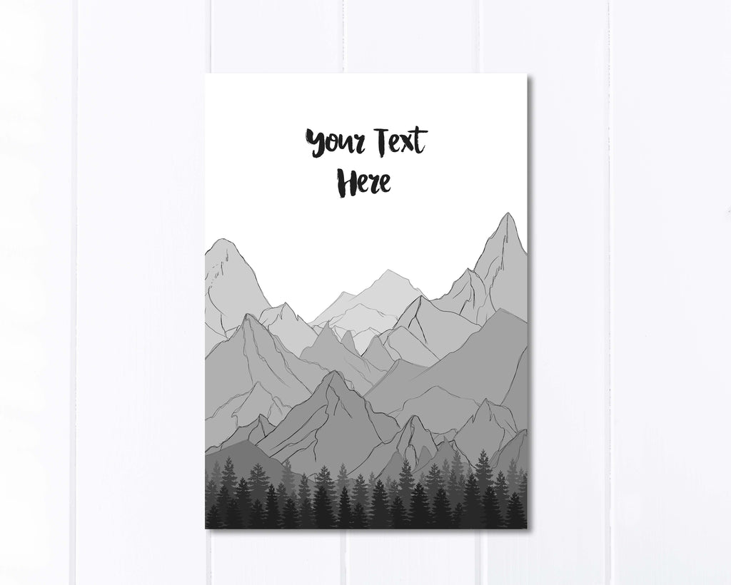 personalised mountain print, personalised mountain gifts, personalised mountain wall art, personalized mountain wall art, custom quote print