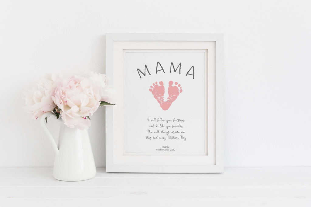 mothers day gifts from son, baby footprint keepsake ideas, baby handprint footprint keepsake, baby hand and footprint 