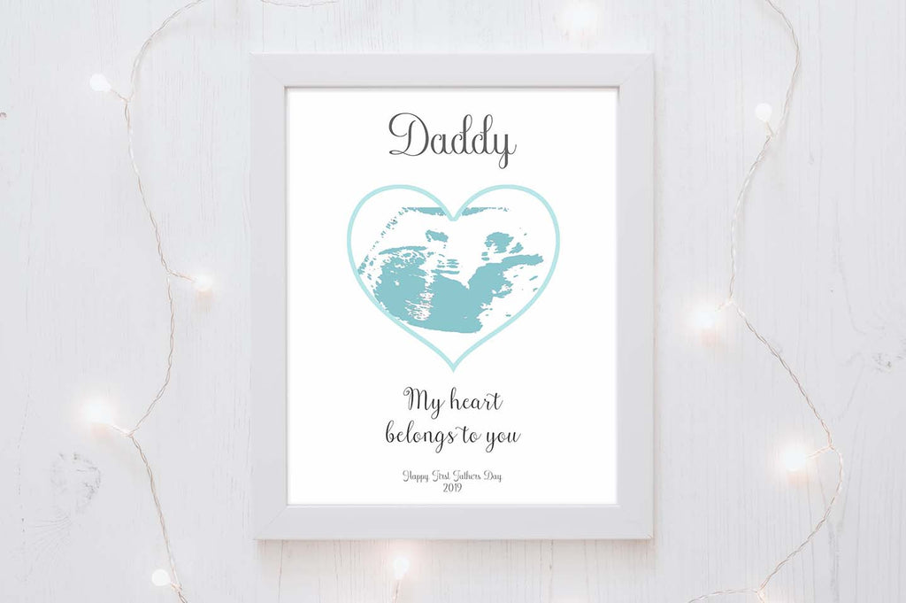 First Fathers Day Gifts, Gift for Daddy from Baby Ultrasound Print, Make Dad's day special with a personalized baby ultrasound print