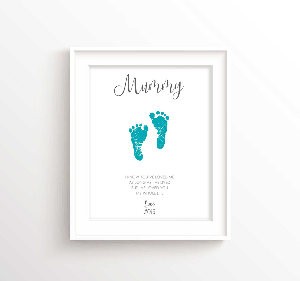 Thoughtful Mother's Day Gifts, Mothers Day Gifts From Baby Print Art, baby footprint art for mother's day gift idea
