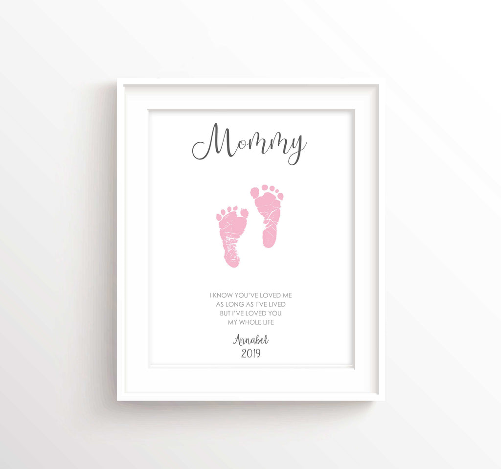 Mother's Day Footprint Gifts, Baby footprint Mother's Day Gift Idea, baby foot prints, baby footprint gifts, baby feet
