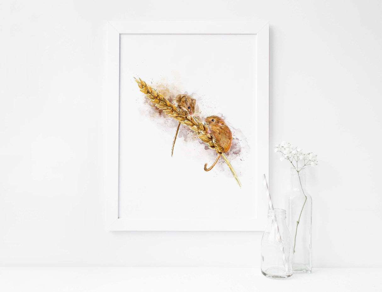 field mice wall art, farmhouse wall art, farmhouse art, farmhouse decor, farmhouse bedroom decor, farmhouse kitchen wall decor
