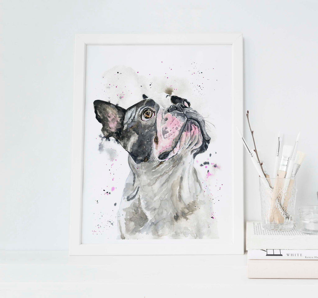 French Bulldog Prints UK, french bulldog wall decor, french bulldog pictures, french bulldog wall decor,dog watercolour