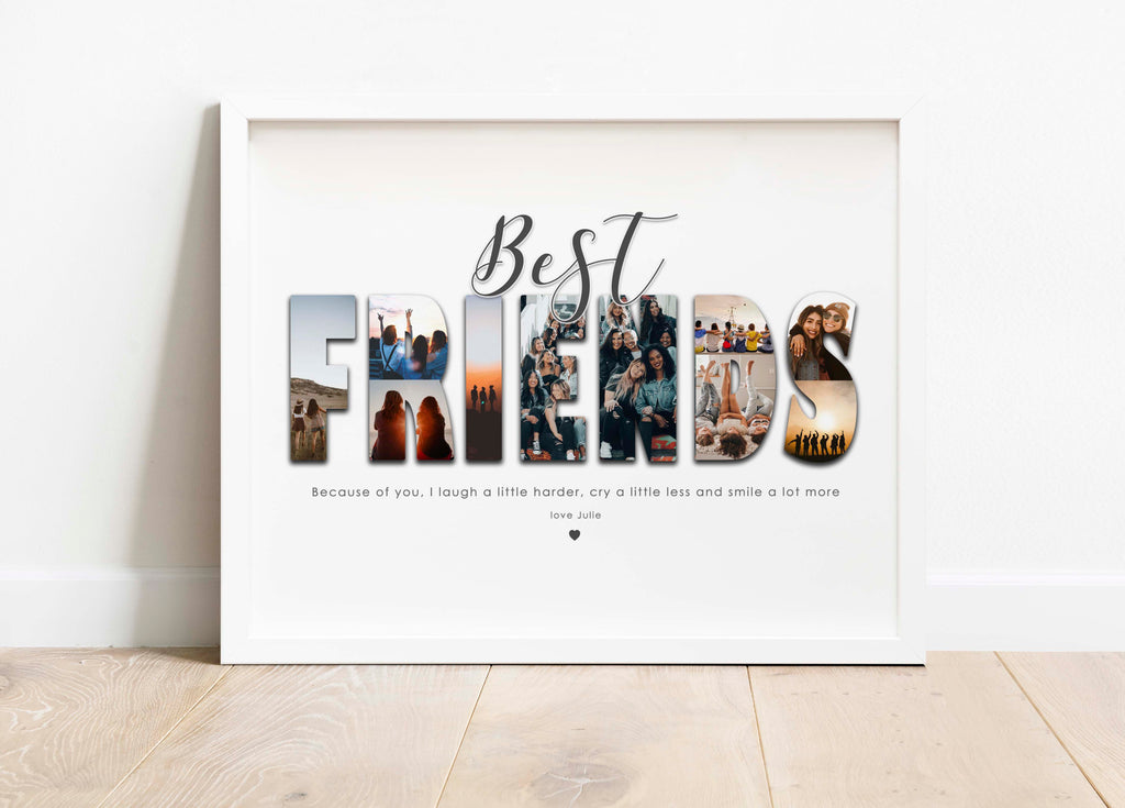 Best Friend Photo Collage Gifts, Friends Photo Print Gifts, Friend Wall Art, best friend photo gifts, best friend gifts