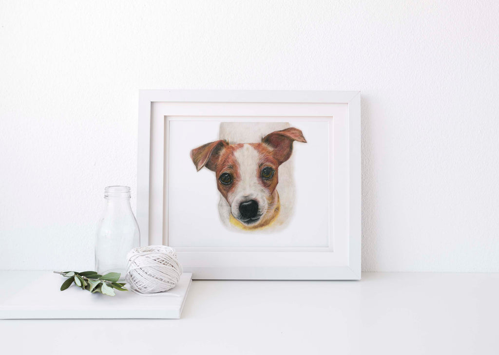 Cute Jack Russell Puppy Dog Art, Jack Russell Terrier Wall Art for Dog Owners, Jack Russell Terrier Poster for Wall Decoration