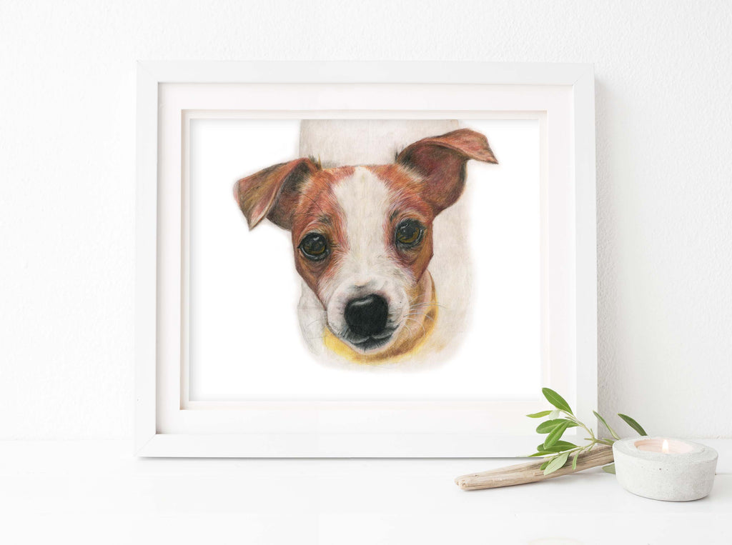 Jack Russell Puppy Wall Art, Dog Lover Gift, Jack Russell Gifts UK, Gift for Dog Lover Idea, Dog Decor, jack russell wall art