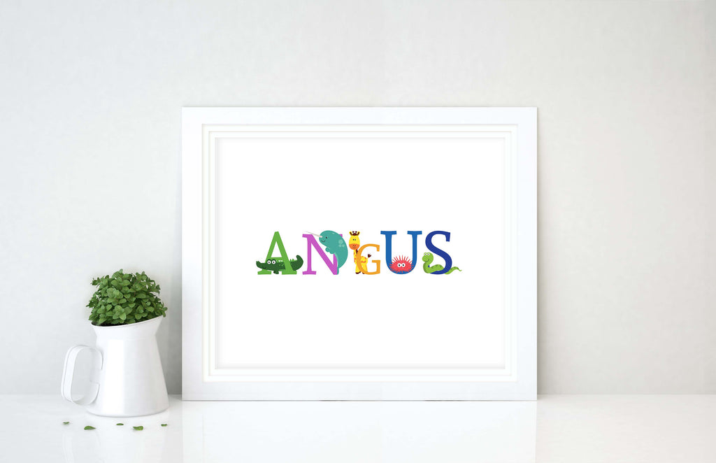 kids name wall art, personalised name picture, personalised name wall decor, name prints for wall, 