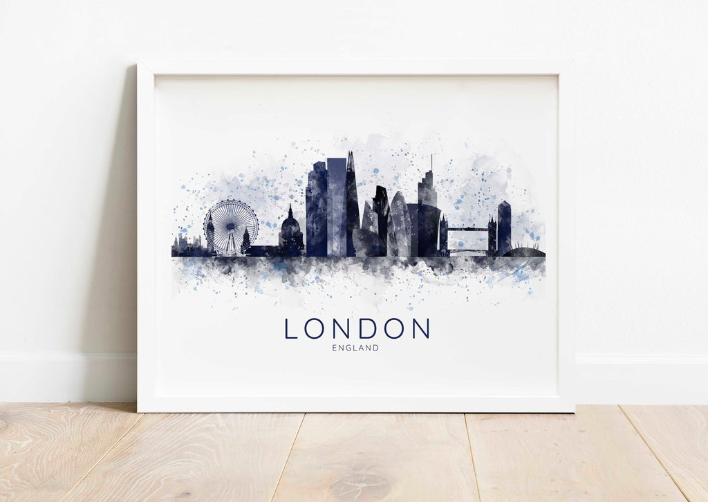 London Skyline Print, London Cityscape Prints, City Skyline Wall Art, London skyline prints uk, London skyline art print