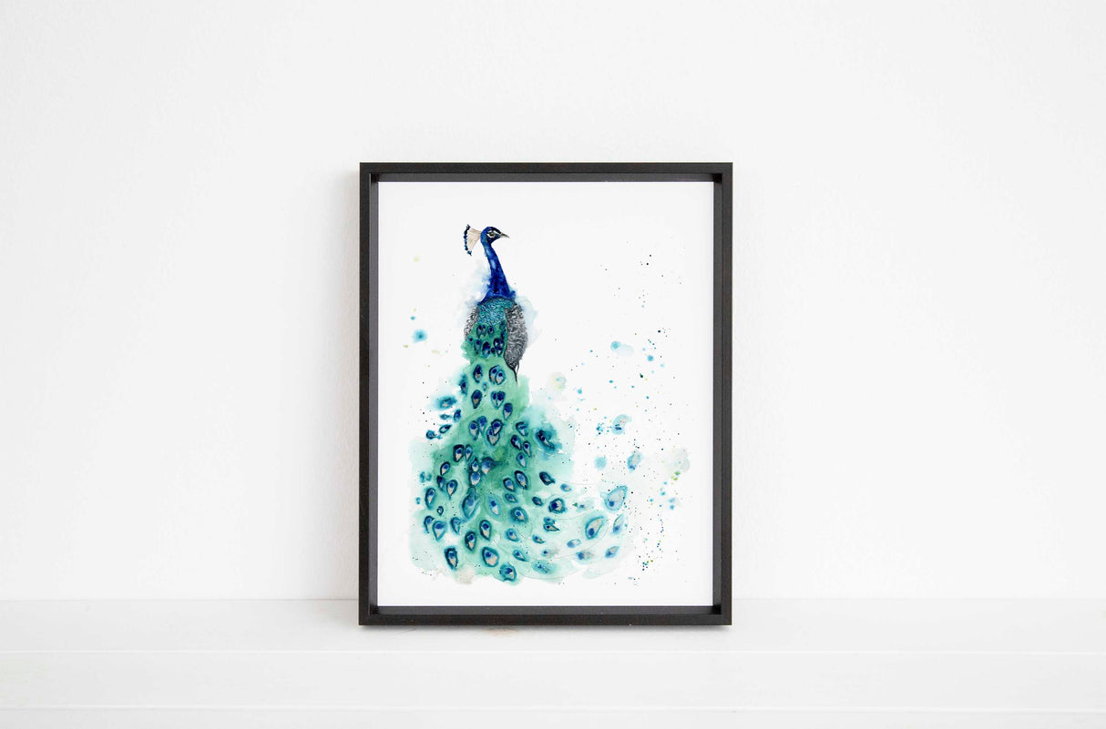 Peacock Watercolour Art, Peacock Watercolor Art, Bird Watercolour Print, Bird Watercolor Art, Peacock Decor, Peacock Wall Decor