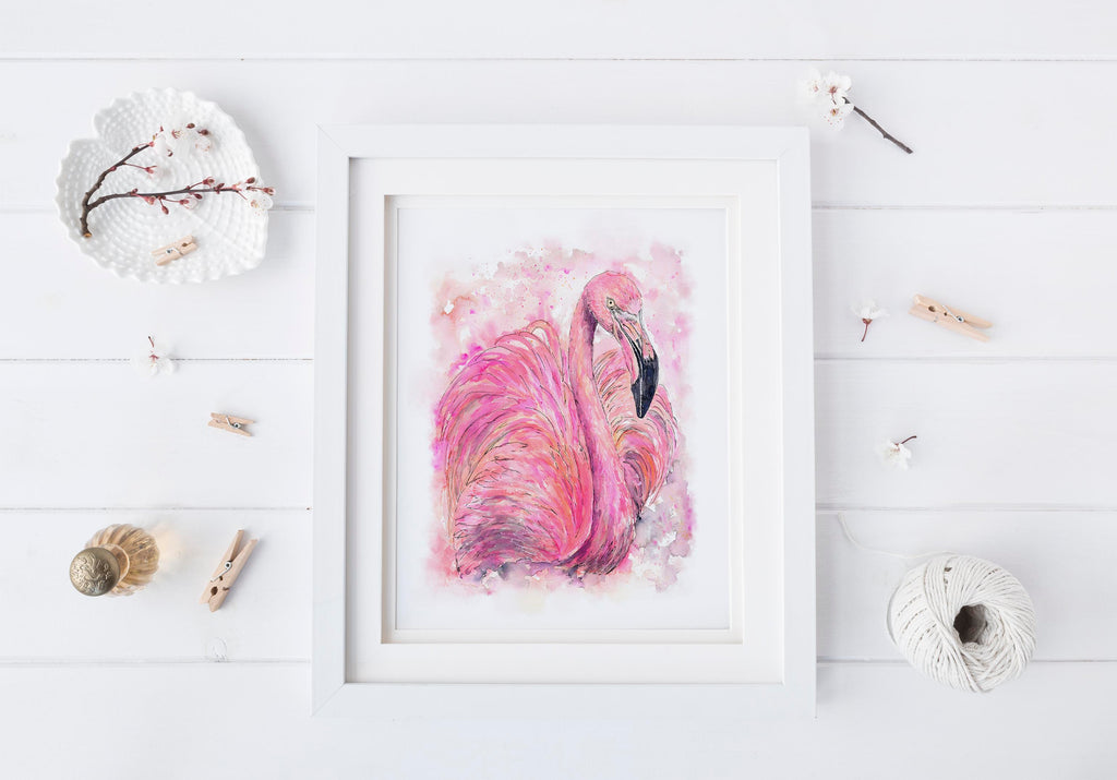 flamingo art print, flamingo print art prints, pink flamingo prints, girls room decor ideas, girls bedroom decor idea