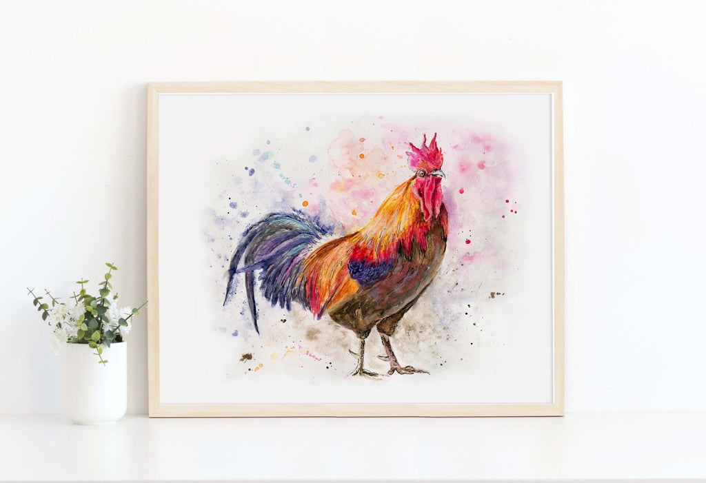 chicken art, chicken print, chicken painting, chicken art uk, chicken wall art, chicken watercolour, chicken watercolor