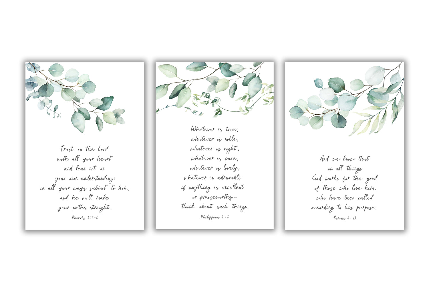 christian wall art prints, christian prints uk, bible verse wall art uk, botanical print sets, botanical wall art