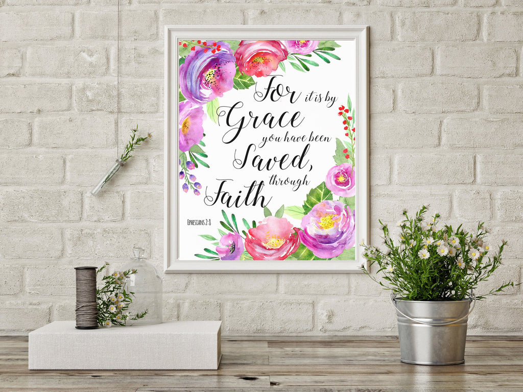 christian quotes about faith in god, Christian Prints UK, christian picture quotes sayings, floral christian nursery art
