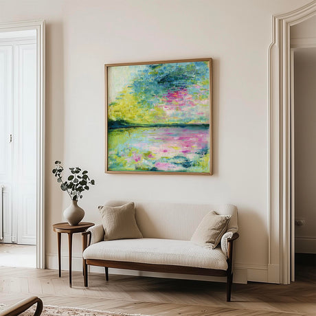 'Echoes in Still Water' - Serene wall art print inspired by reflections in nature.