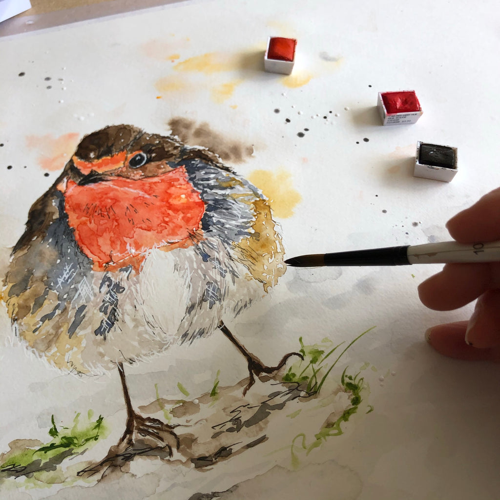 Kingfisher Time Lapse Painting Video - Bird Watercolor Painting, Loose –  Crafty Cow Design