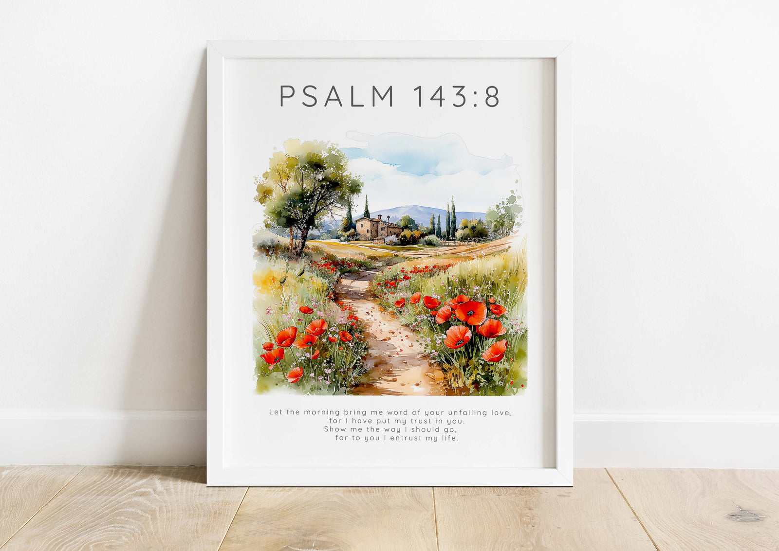 Let the Morning Bring Me Word Of Your Unfailing Love Bible Verse Art Print