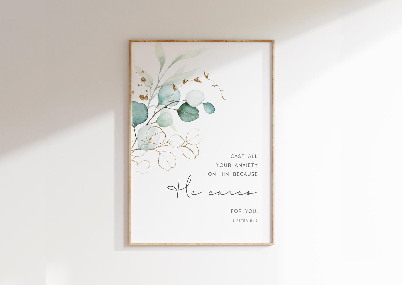 Explore our Bible Verses About Anxiety Collection: Calming prints with soothing messages, creating a peaceful atmosphere for daily inspiration and strength.