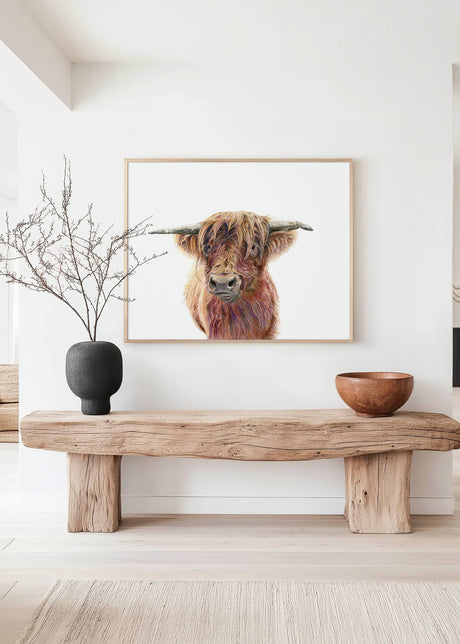 Canvas animal prints and animal canvas wall art collection — expressive beautiful nature inspired canvas animal wall art for country cottage and nature inspired homes by Crafty Cow Design.