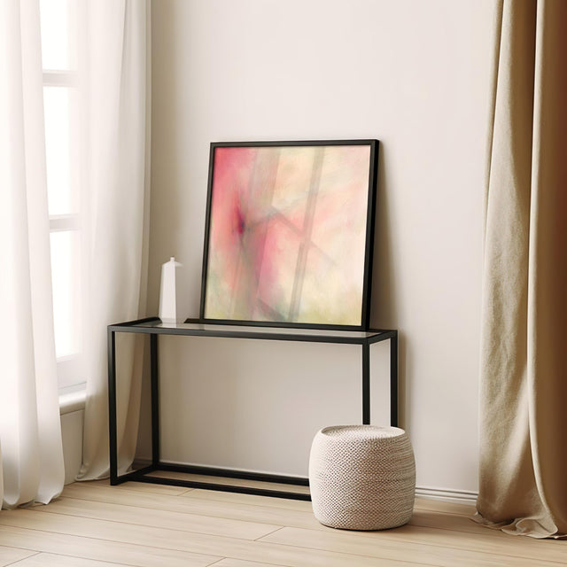 Modern abstract painting print inspired by cherry blossoms and spring blush