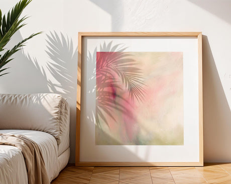 Blush abstract wall art in soft pastel shades with a nature-inspired palette