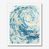 'Wave I' Blue Wave Wall Art Ocean Artwork for Coastal Decor Bedroom Ideas, Abstract Crashing Wave Art Sea Print Ocean & Beach Lover Gift Idea